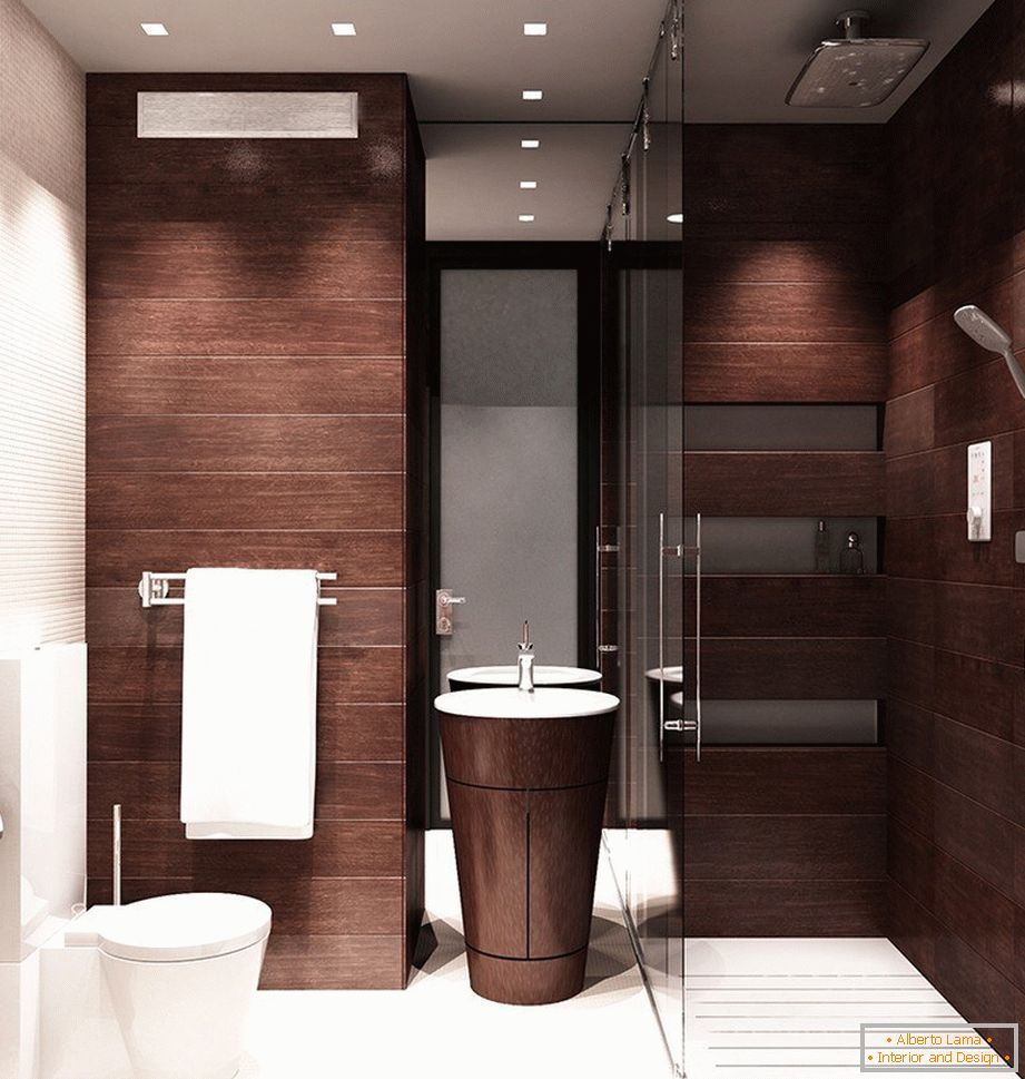 Design de salle de bain с душевой кабиной