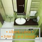 Intérieur de salle de bain vert clair