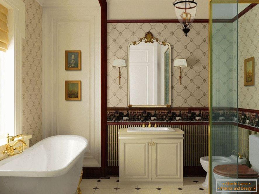 Salle de bain en style baroque