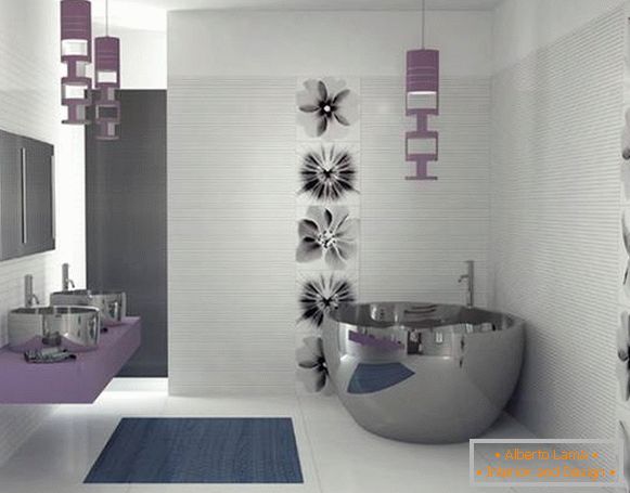 Design de salle de bain avec toilettes cachées