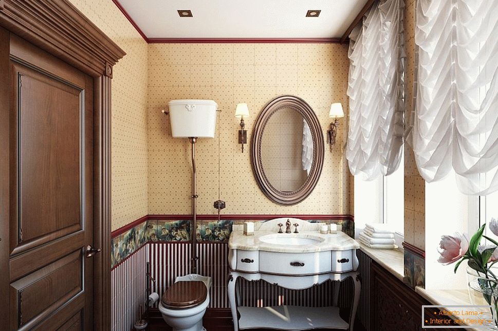 Intérieur de salle de bain de style baroque