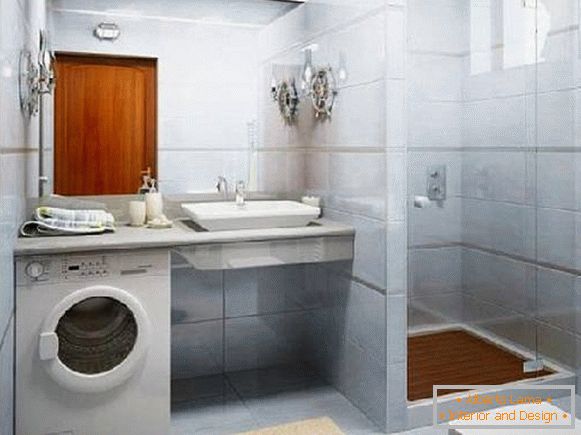 conception d'une salle de bain étroite avec toilettes, photo 18