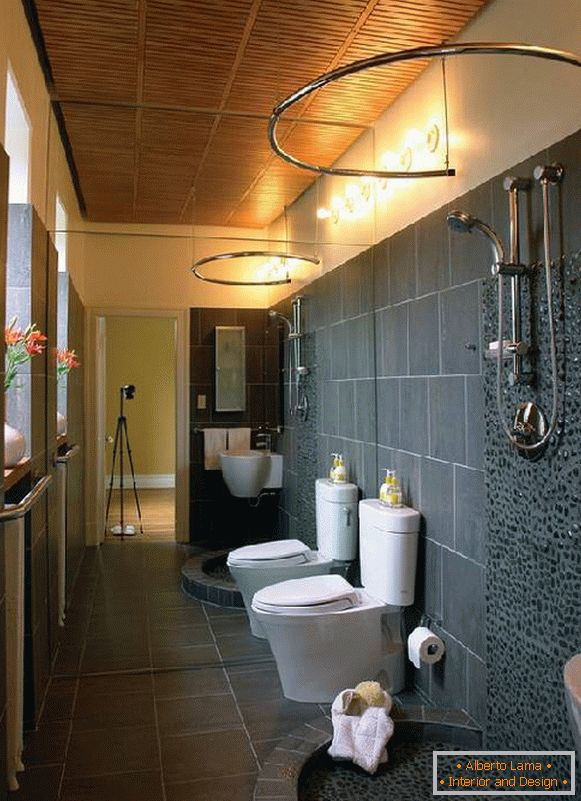 conception des salles de bain, combinée à une photo de toilette, photo 19