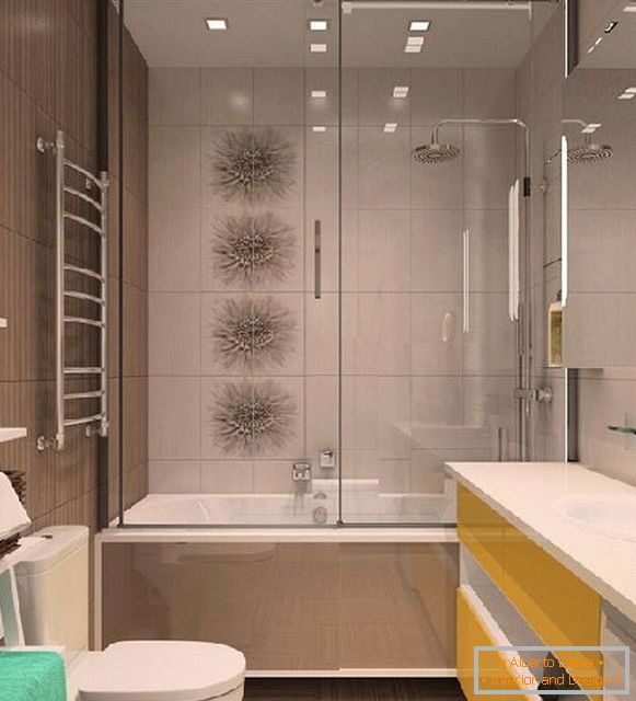 toilettes combinées avec la conception de salle de bains photo, photo 13