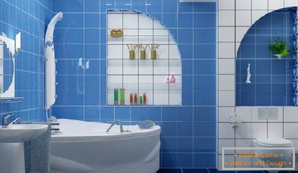 conception d'une petite salle de bain combinée avec des toilettes, photo 42