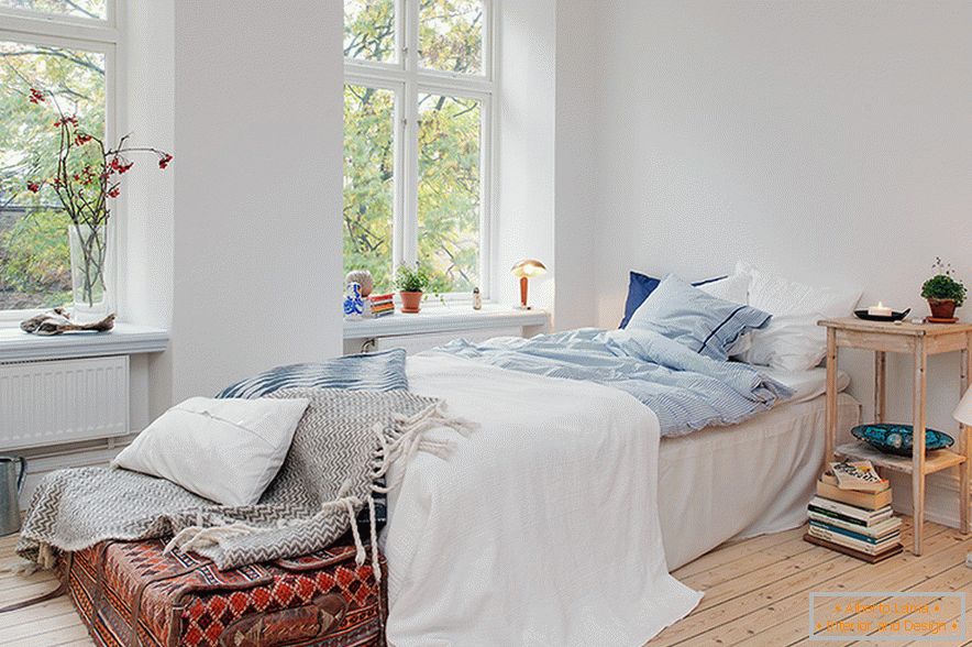 Un lit dans un appartement d'une pièce à Göteborg