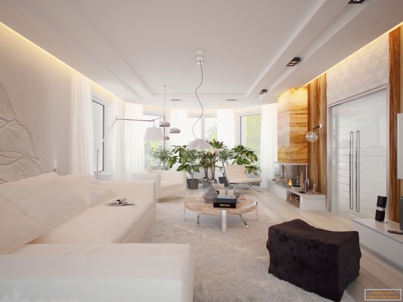 Une chambre spacieuse et lumineuse dans un style minimaliste est un excellent exemple de mobilier bien choisi.