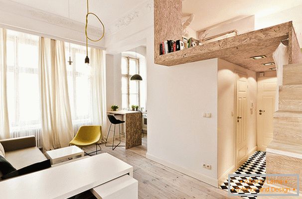 Design d'intérieur d'un petit appartement en Pologne