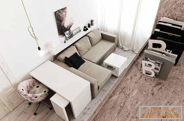 Design d'intérieur d'un petit appartement en Pologne