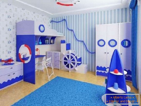 papiers peints dans une chambre d'enfants pour garçons et filles, photo 1
