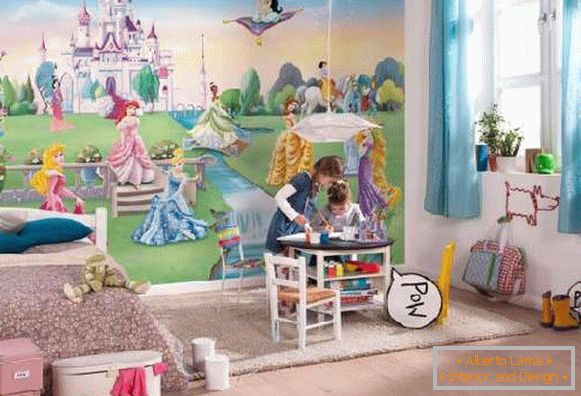 papiers peints dans une chambre d'enfants pour garçons et filles, photo 20