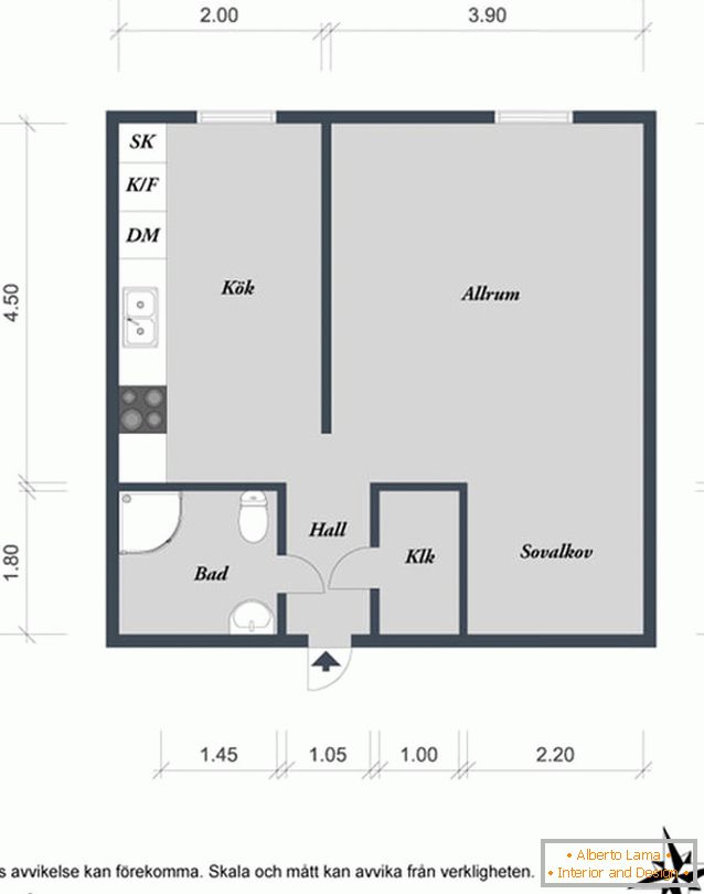 L'aménagement d'un petit appartement à Göteborg