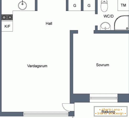 Plan réel pour un petit appartement