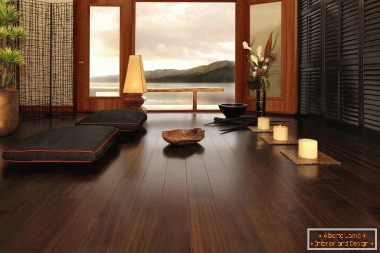 plancher-bois-foncé-foncé-avec-pouf-pour-salon-style-japonais-meublé-naturel-plante-et-lustre-lampe-comme-décoration plafond-design-génial-design d'intérieur design d'intérieur -écoles-comment