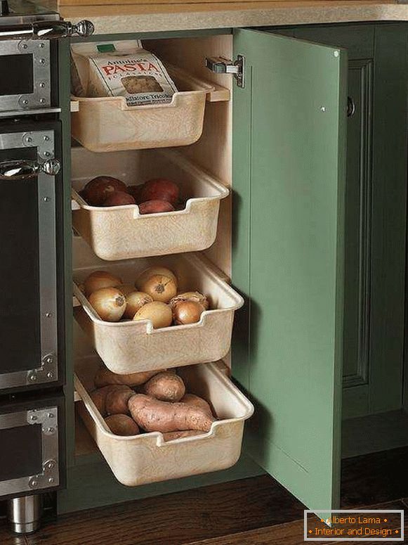 Comment entreposer les légumes dans la cuisine - boîtes et contenants