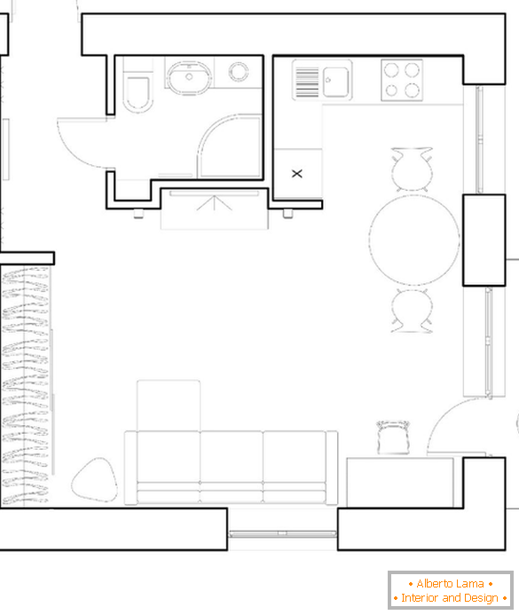 La disposition du studio