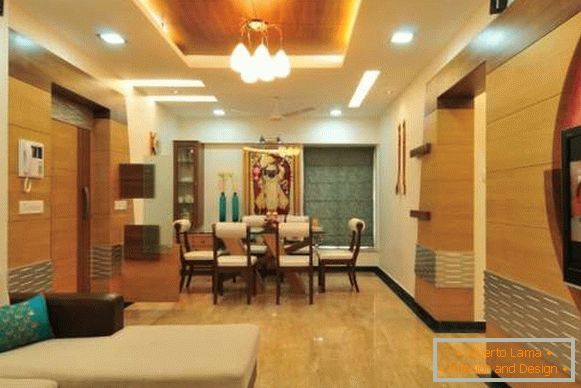 Intérieur d'un appartement de style indien moderne - photo