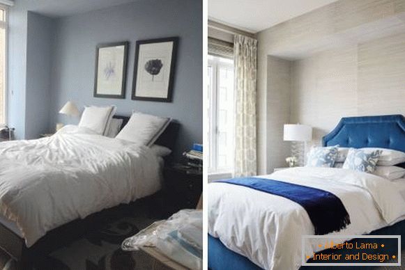 Conception de la chambre à coucher d'une maison privée avant et après