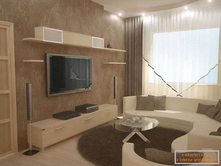 Le style high-tech offre un mobilier confortable pour la détente et pas nécessairement des formes rectangulaires.