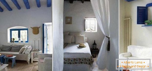 conception d'une chambre dans le style méditerranéen
