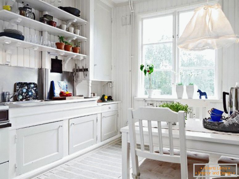 Intérieur dans le style blanc - la meilleure photo des idées