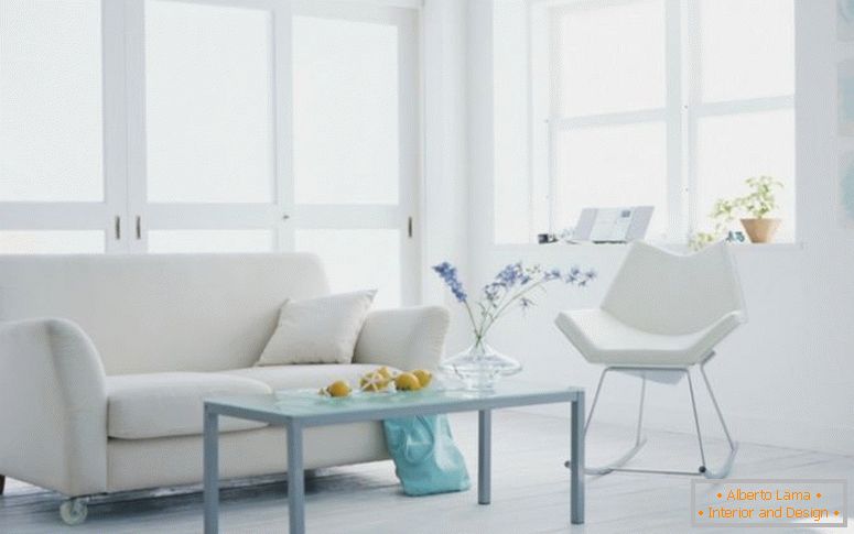 Intérieur dans le style blanc - la meilleure photo des idées