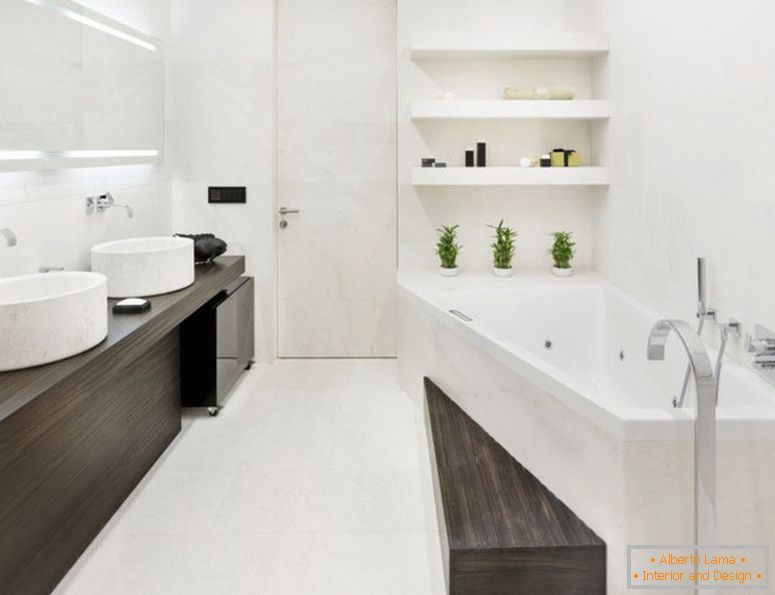 Intérieur dans le style blanc - la meilleure photo des idées