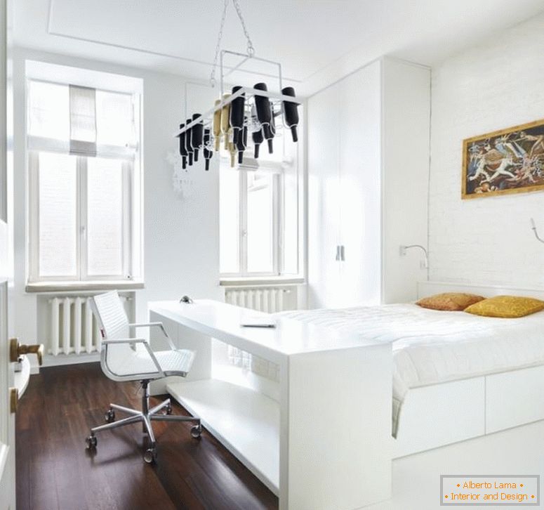 Intérieur dans le style blanc - la meilleure photo des idées