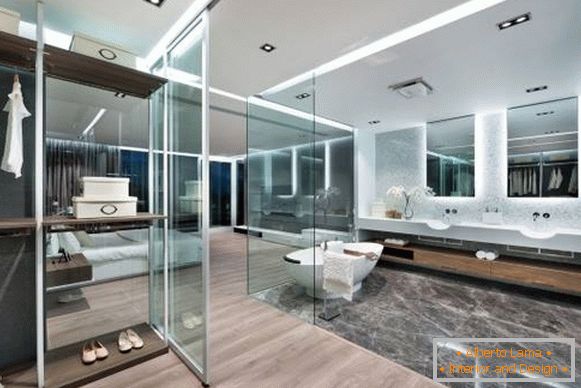 Appartement dans un style high-tech - photo de la salle de bain