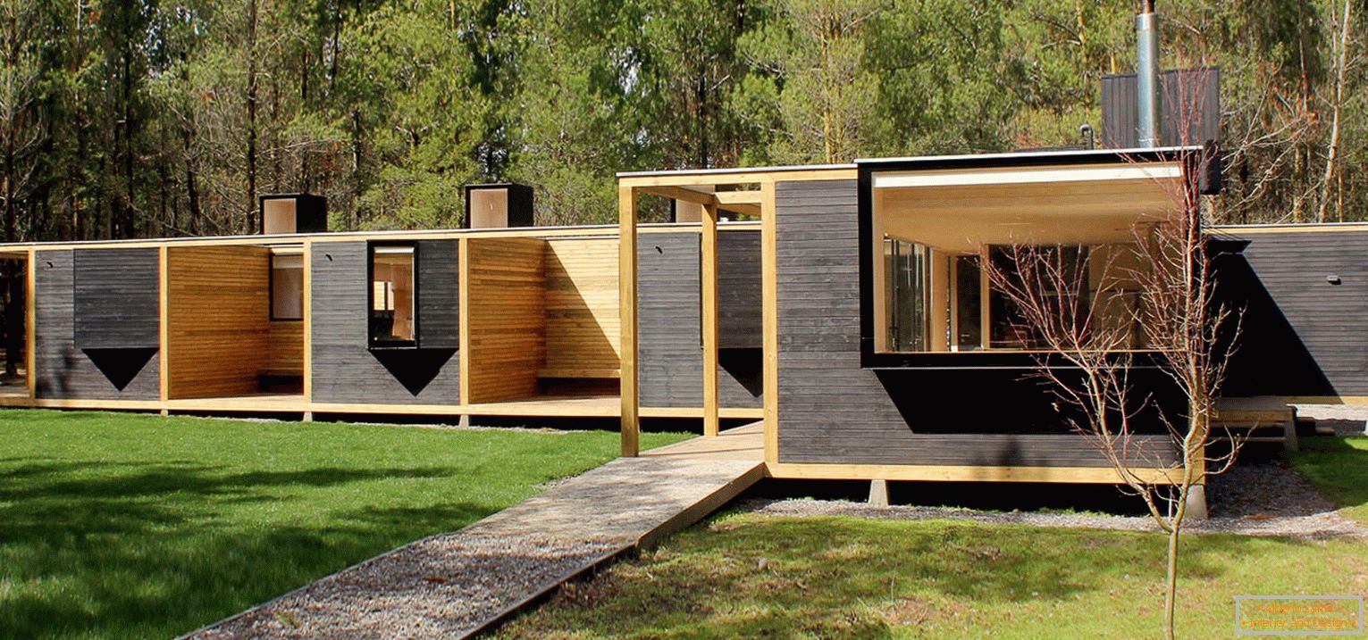 Maison modulaire en bois au Chili