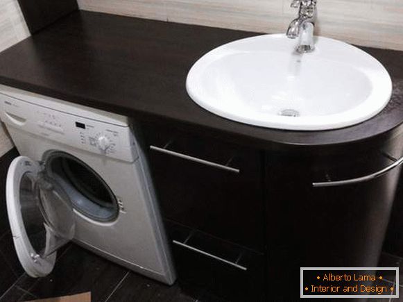 machine à laver dans le design de la salle de bain, photo 11