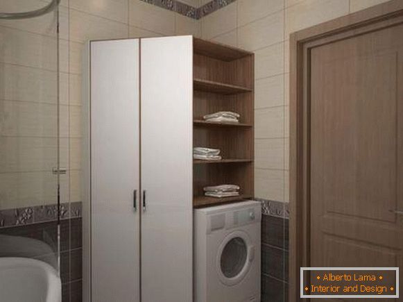 conception d'une salle de bain dans un hruschevka avec une machine à laver, photo 16