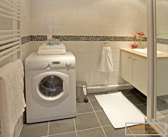 conception d'une salle de bain avec une machine à laver, photo 19