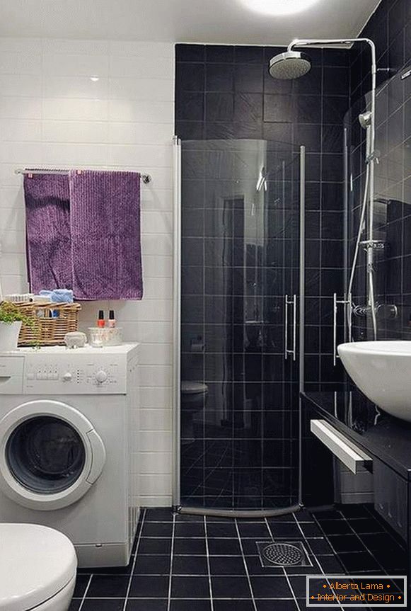 salle de bain design avec une machine à laver photo, photo 20