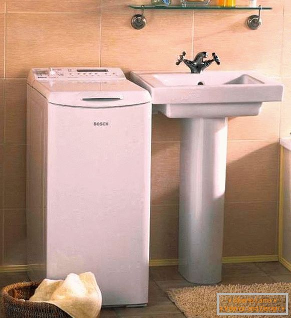 salle de bain design avec machine à laver, photo 22