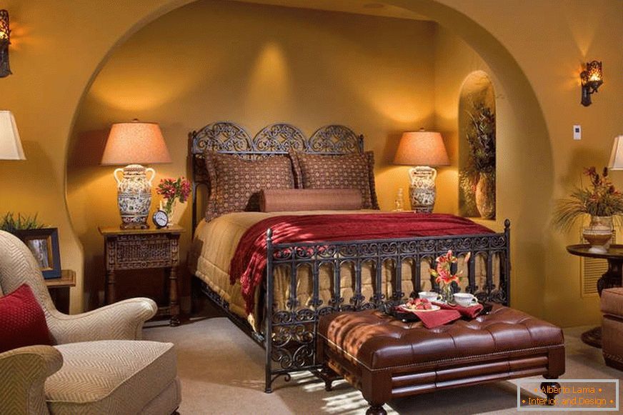 Chambre à coucher dans le style espagnol