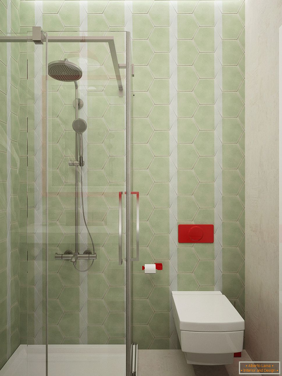 Design de salle de bain dans des couleurs claires