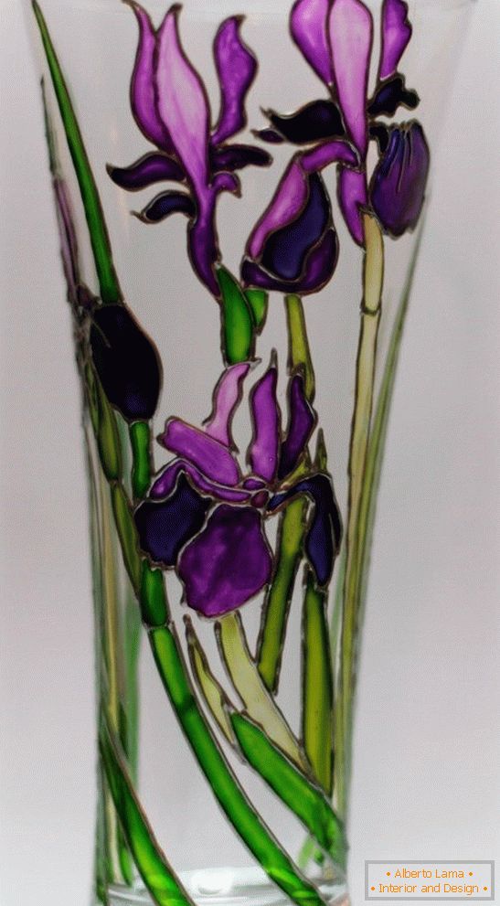 Vase avec iris