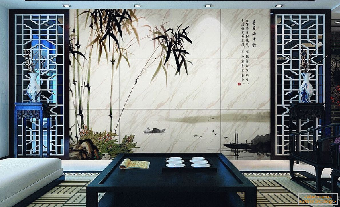 Élégante décoration murale avec une photo de bambou