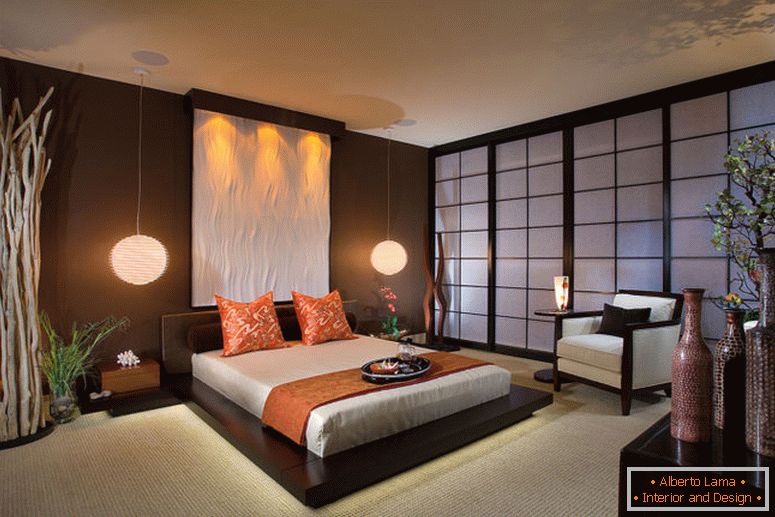 brun-chambre-couleur-idées-japonais