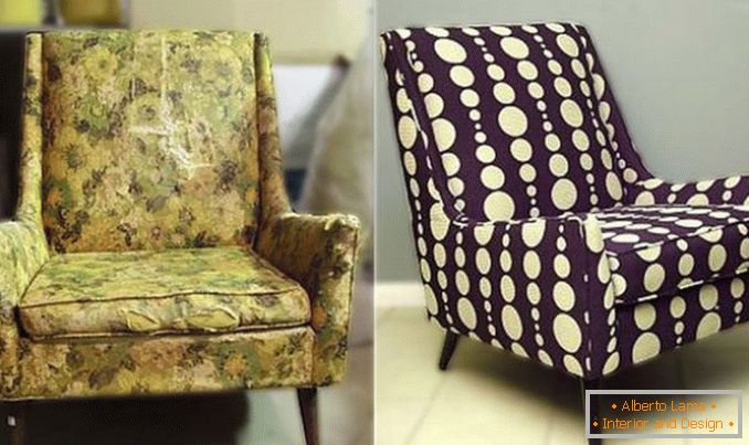 meubles rembourrés de peretyazhka: photo 8