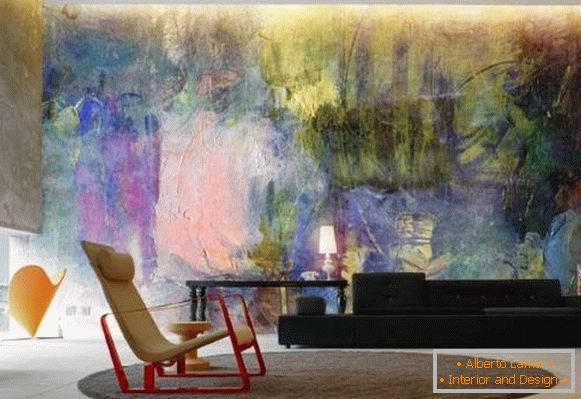 murs de peinture abstraits