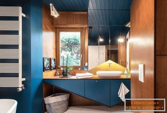 Belles salles de bain - photo en bleu foncé