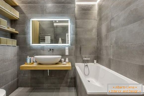 Belle salle de bain - design photo dans un style high-tech