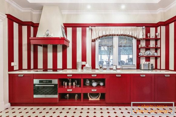 Conception d'une cuisine rouge photo 22