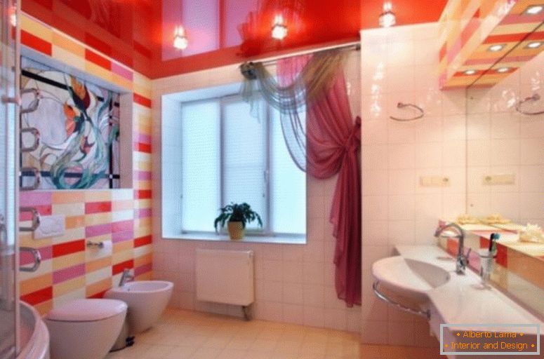 salle de bains-dans-blanc-rouge-couleur-gamma-I