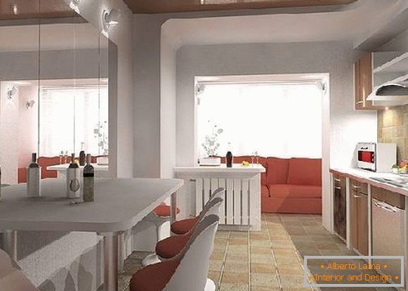 cuisine design avec un balcon de 12 m², photo 21