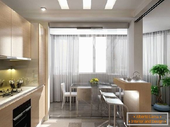 cuisine design avec un balcon de 12 m², photo 5