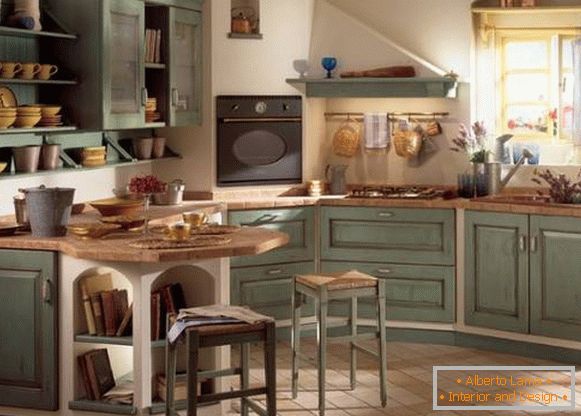 Comment créer un bel intérieur de cuisine dans le style champêtre - 25 photos