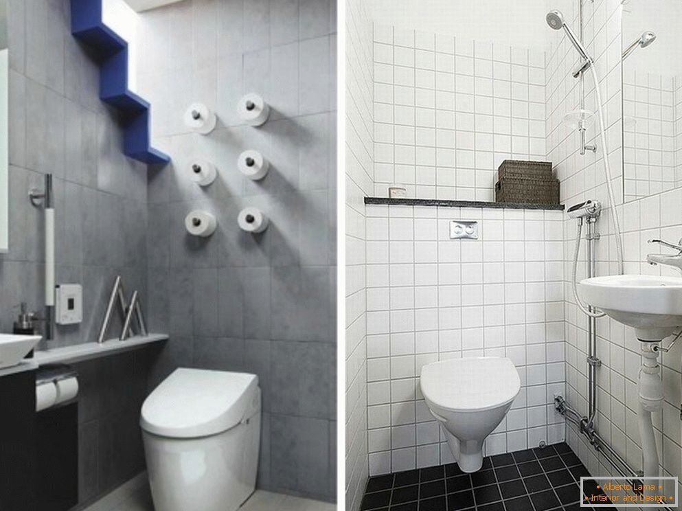 Salle de douche dans la salle de bain combinée